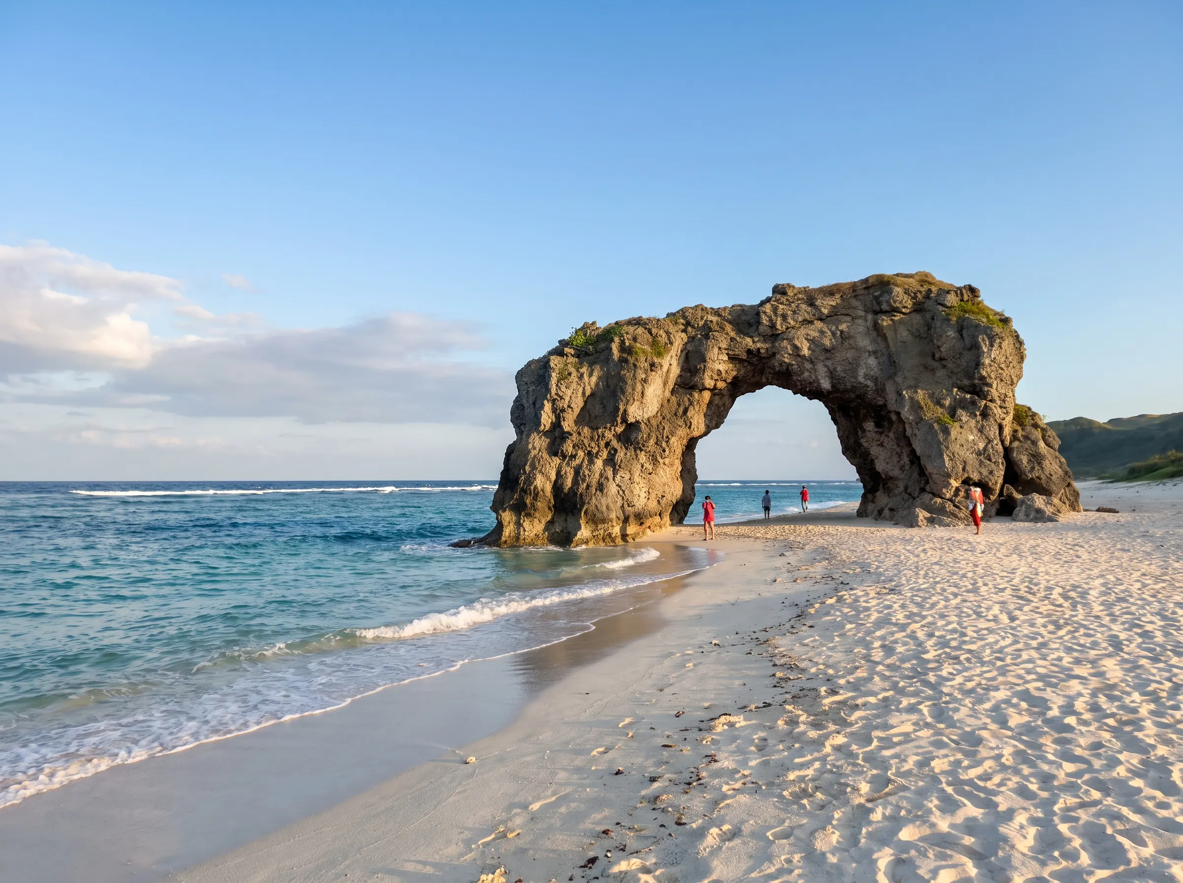 The natural stone Nakabuang Arch on Morong Beach, Sabtang